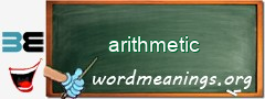 WordMeaning blackboard for arithmetic